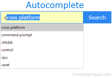 Autocomplete Autocomplete